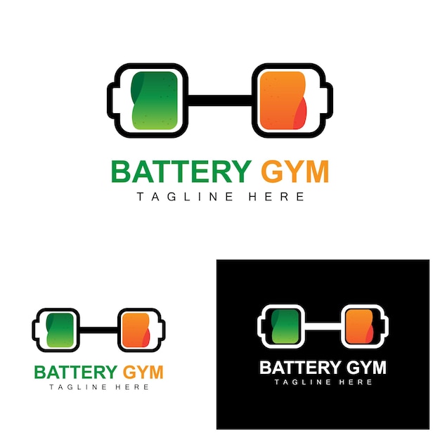 Vector battery logo design technology charging illustration company brand vector