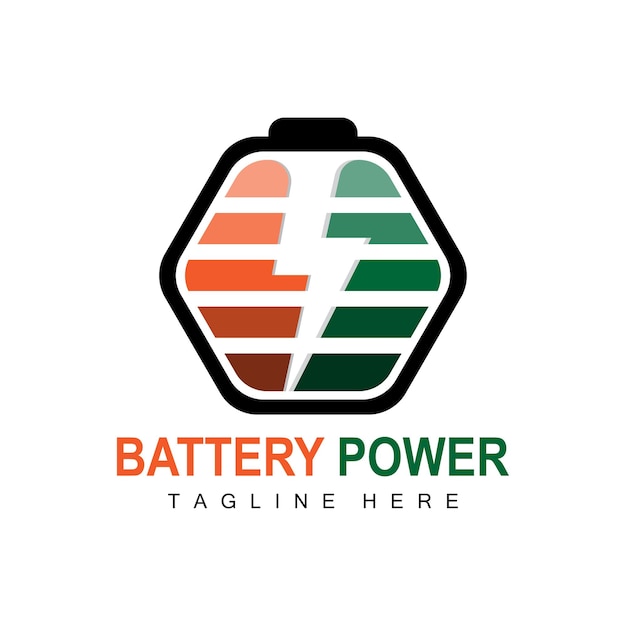 Battery Logo Design Technology Charging Illustration Company Brand Vector