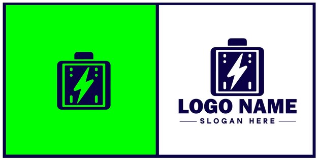 Vector battery logo icon vector for business brand app icon power charging bolt electric recharge battery logo template