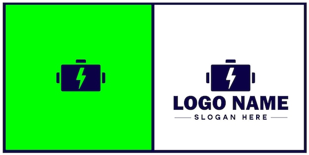 Вектор логотипа аккумулятора для бизнеса, бренд приложения, икона зарядного болта, шаблон логотипа батареи для электрической перезарядки