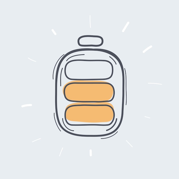 A Battery middle vector icon Isolated symbol