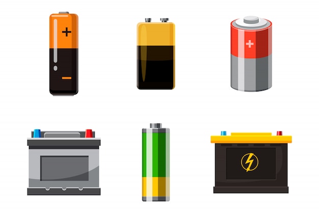 Set di oggetti batteria. set di batteria del fumetto