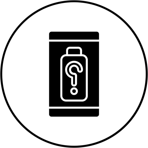 Battery Onbekende icoon vector afbeelding Kan worden gebruikt voor Mobile UI UX