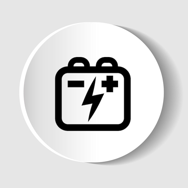 Battery power storage icon flat design vector illustration for web design and mobile applications