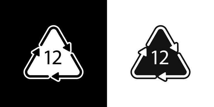 Vector battery recycling symbol 12 li vector illustration