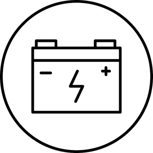 Battery vector icon illustration of engineering iconset