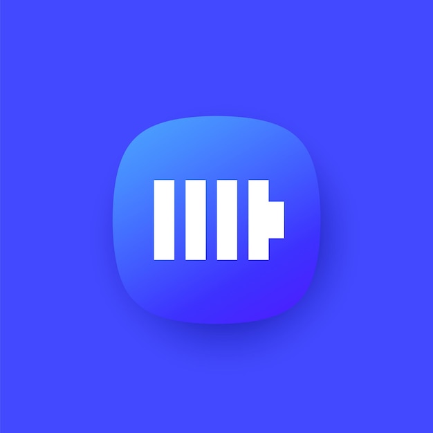 Battery vector icon for web and apps