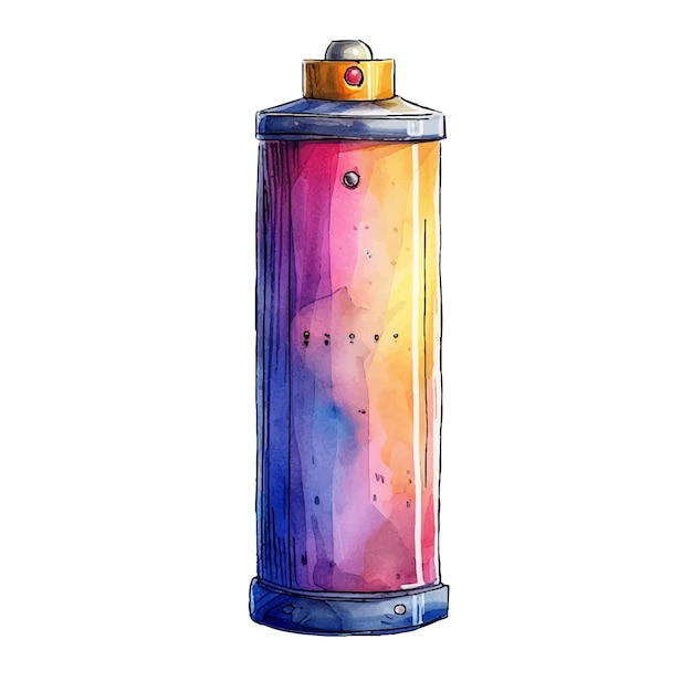 Vector battery vector illustration in watercolour style