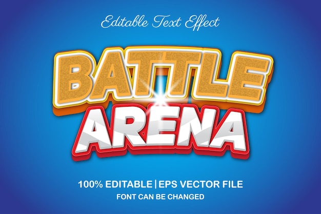 Battle arena 3D bewerkbaar teksteffect