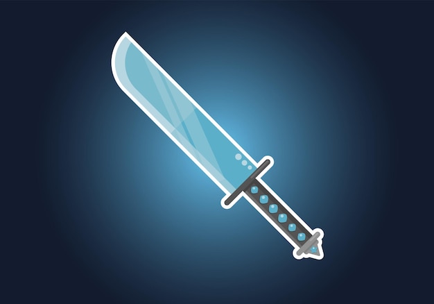 Battle blue sword for a computer game