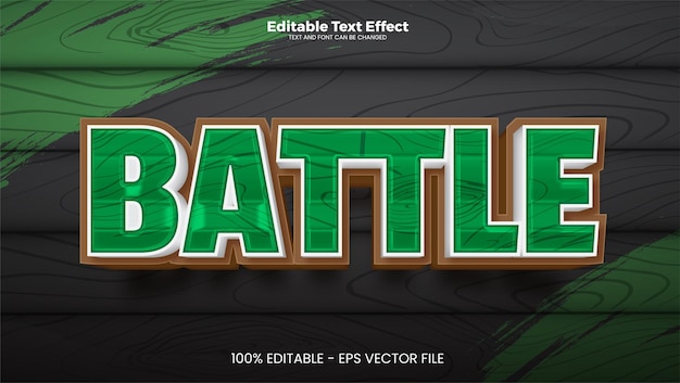 Battle editable text effect in modern trend style