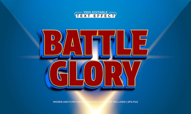Battle Glory (バトル・グローリー) - キングとナイトのテキストスタイルで編集可能なテキスト効果