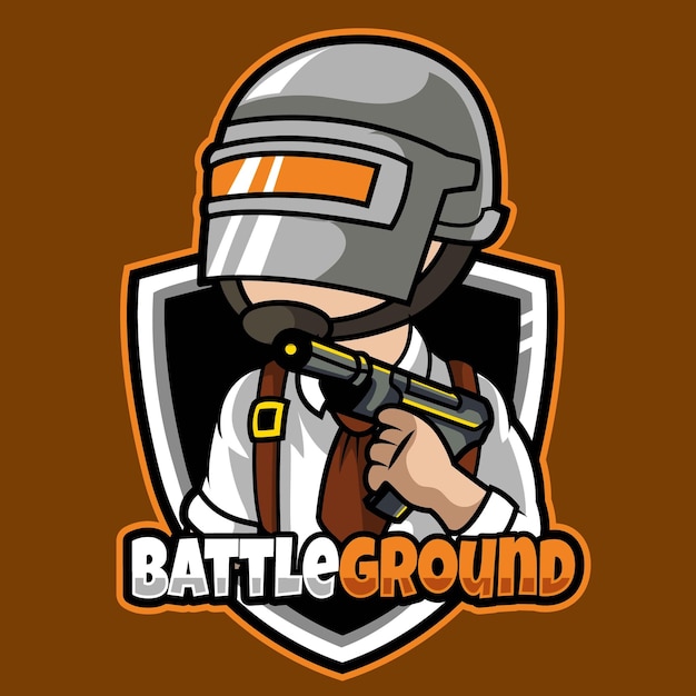 Battle ground mascot logo gaming vector illustration