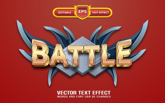Battle logo game bewerkbaar teksteffect
