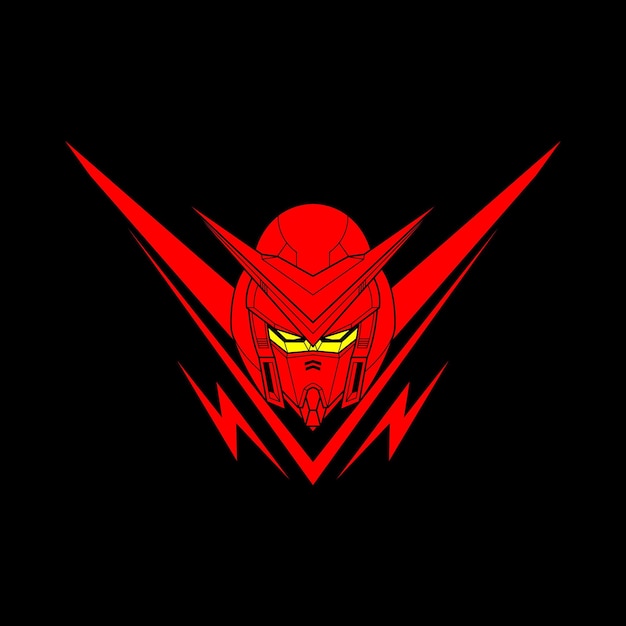 Battle robot head logo