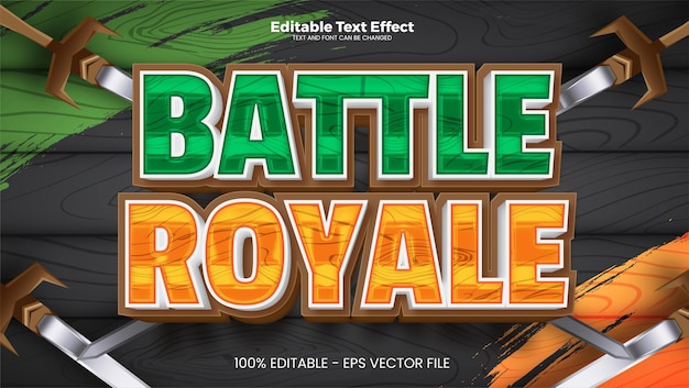 Battle royale editable text effect in modern trend style