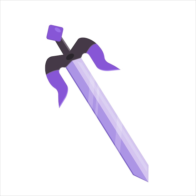 Battle sword weapon illustration isolated