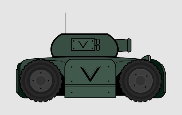 Vector battle tank model updated vector