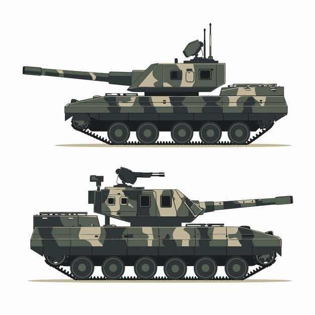 Vector battle tank