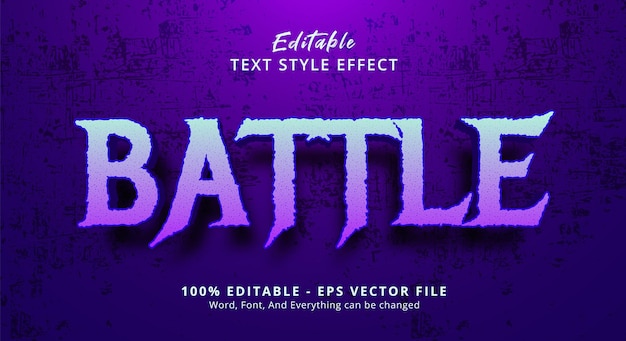 Battle text on horror movie style effect, editable text effect