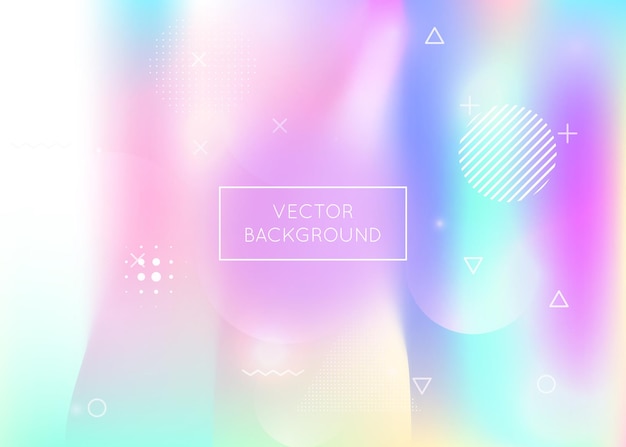 Bauhaus background with liquid shapes Dynamic holographic fluid