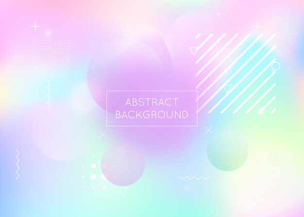 Bauhaus background with liquid shapes Dynamic holographic fluid