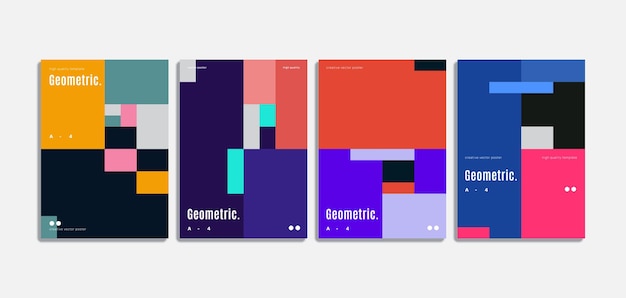 Bauhaus-brochuresjablooncollectie Minimalistisch ontwerpconcept