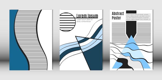 Bauhaus cover page design abstract geometric shapes