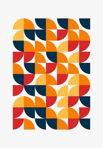 Vector bauhaus style poster design