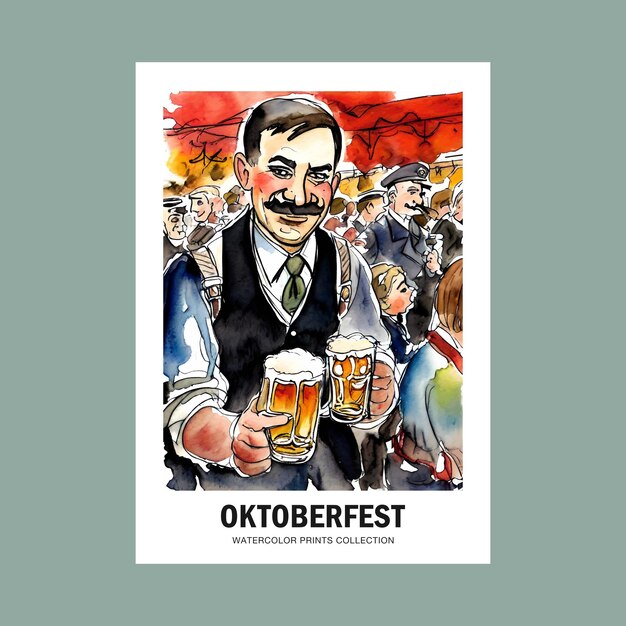 바이에른 Okroberfest 포스터 인쇄