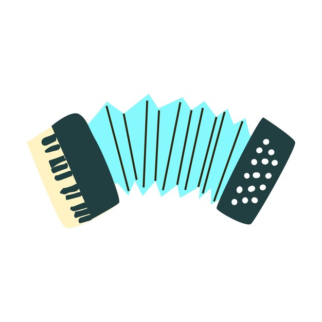 Vector bayan or accordion folk music instrument for ethnic orchestra