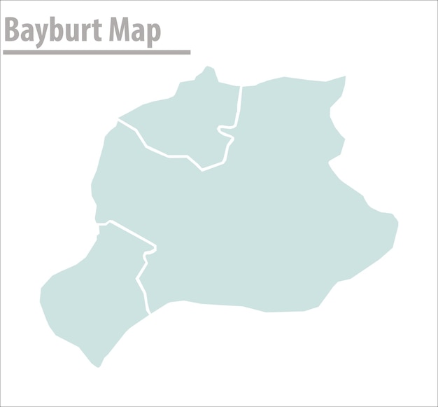 Illustrazione della mappa di bayburt città vettoriale della turchia