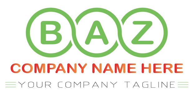 Vector baz letter logo design