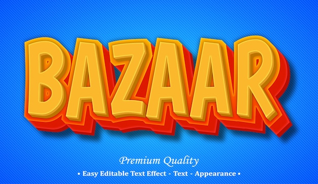 Vector bazaar  editable text style effect