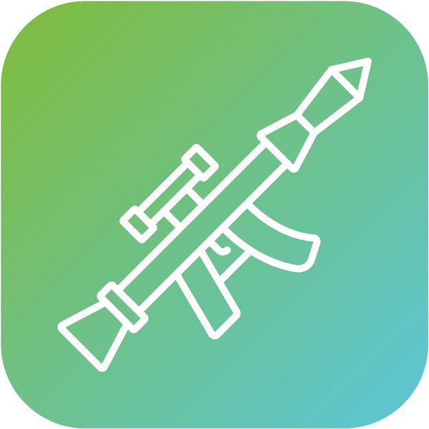 Vector bazooka icon style