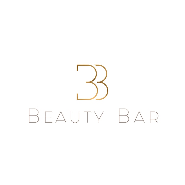 Vector bb beauty bar logo design vector initials