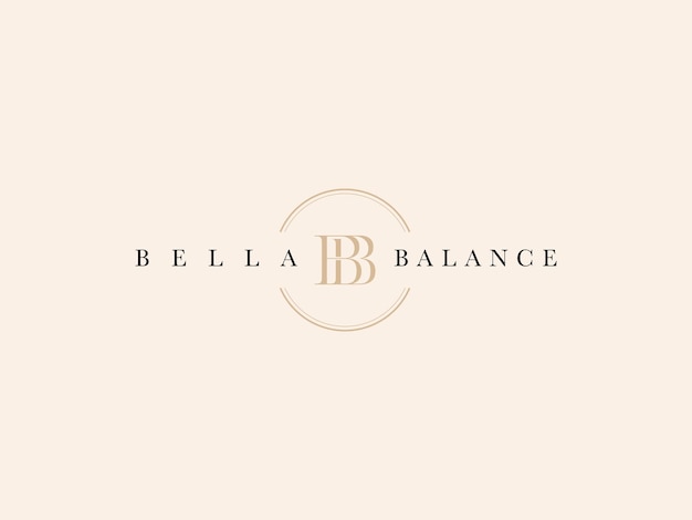 Логотип BB Bella Balance Lady Preneur Шаблон