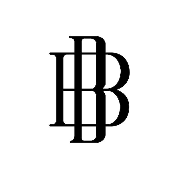 Design del logo di lusso bb