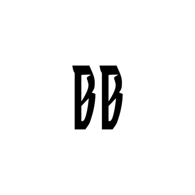 Vector bb-monogram logo ontwerp letter tekst naam symbool monochrome logotype alfabet karakter eenvoudig logo