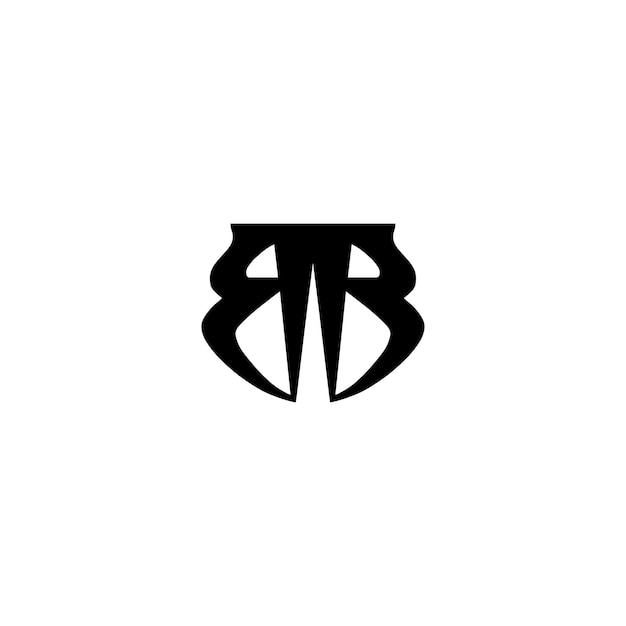 Vector bb-monogram logo ontwerp letter tekst naam symbool monochrome logotype alfabet karakter eenvoudig logo