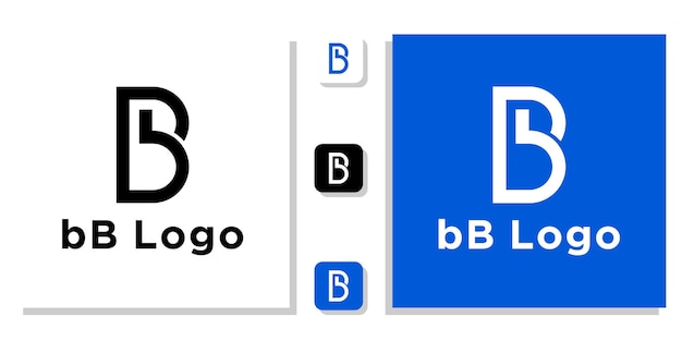 Bb symbol letter initial alphabet with app template