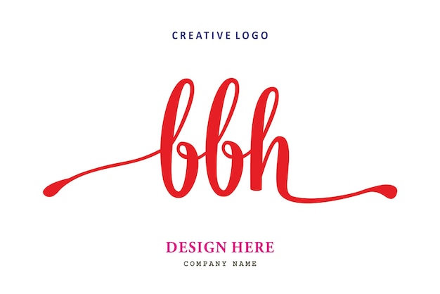 BBH lettering logo is simple easy to understand and authoritative