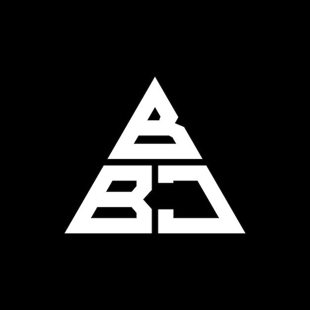 ベクトル bbj トライアングル・ロゴのデザイン: 赤い色の bbj 三角のロゴ シンプルでエレガントで豪華なロゴ
