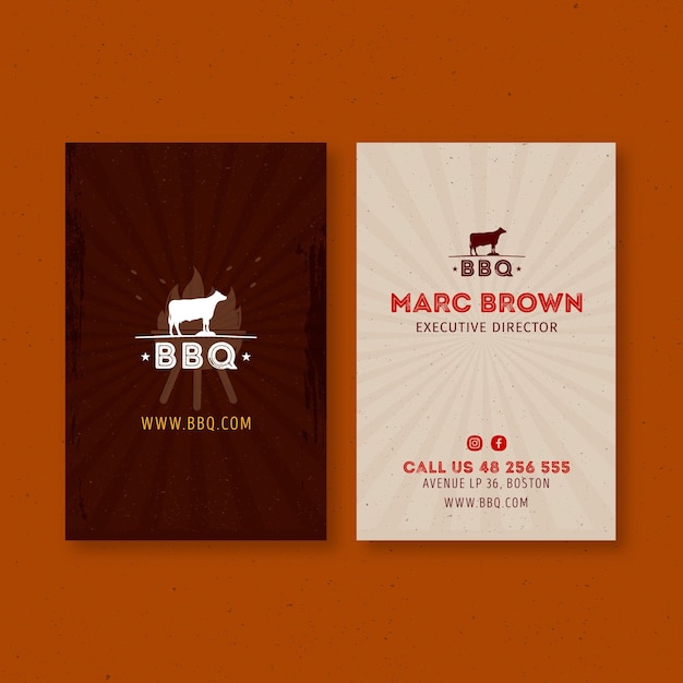 Bbq business card template