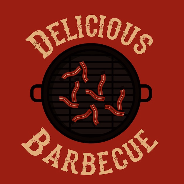 Vettore design per barbecue