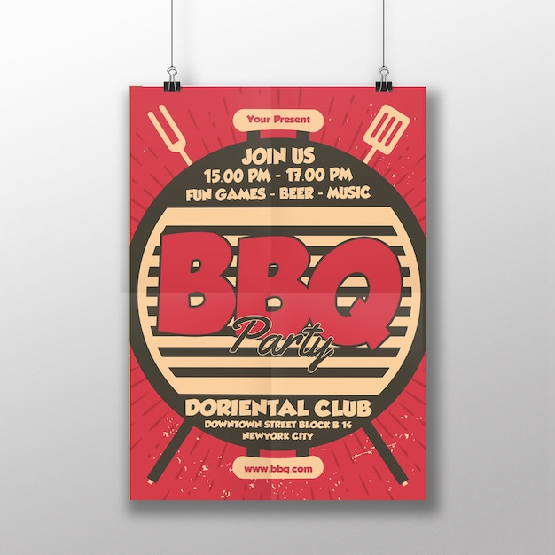 Vector bbq flyer