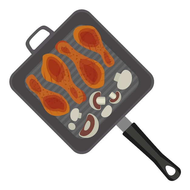 Bbq grill bakplaat pictogram Vlakke afbeelding van bbq grill bakplaat vector pictogram voor webdesign