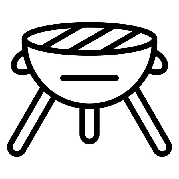 Vector bbq grill icon style