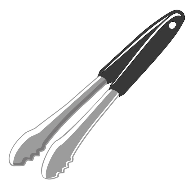 Vector bbq grilling tongs