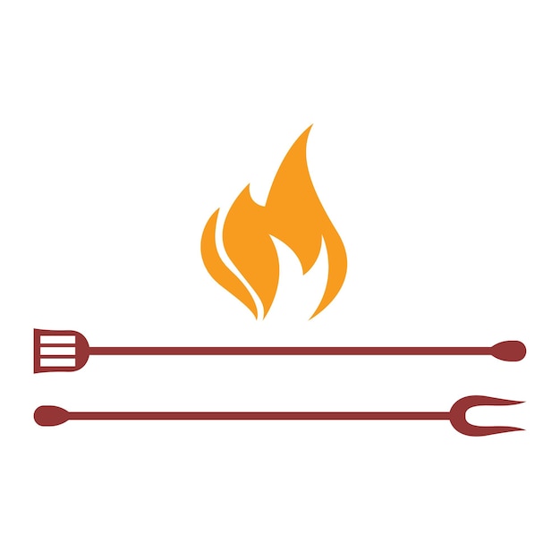 BBQ icon logo design